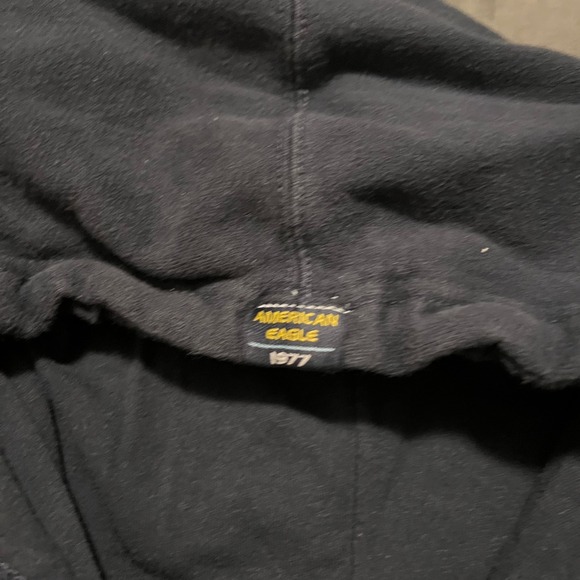 Vintage Y2K American Eagle Snowboards Size S Hoodie Sweatshirt Surf‎ Skate Navy - Picture 4 of 8